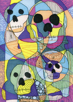 Skulls & Buddha #50-Stationery Card