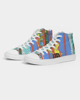 Abstract Mix 6 Women's Hightop Canvas Shoe
